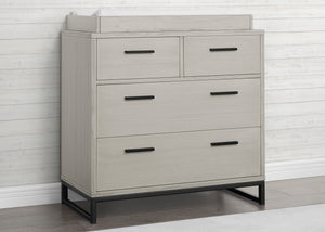 Foundry 4 Drawer Dresser with Changing Top Rustic Mist with Matte Black (1395) 3