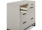 Rustic Mist with Matte Black (1395)Rustic Mist with Matte Black (1395) 10-Foundry 4 Drawer Dresser with Changing Top