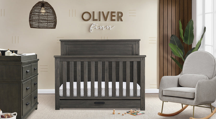Rustic Grey Crib Top-Nursery-Sets | Delta Children