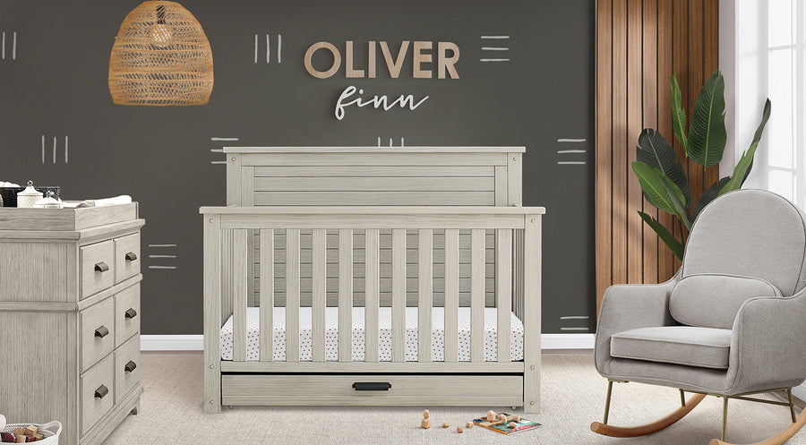 Caden 6-in-1 Rustic Mist Crib with Trundle Drawer 2-Caden Collection