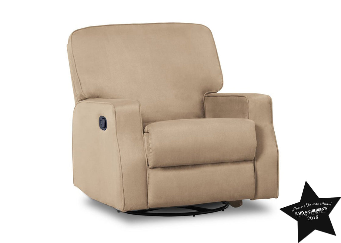 Delta Children Beige (276) Carson Nursery Recliner Swivel Glider Chair (W3520210C),With Seal , a5a