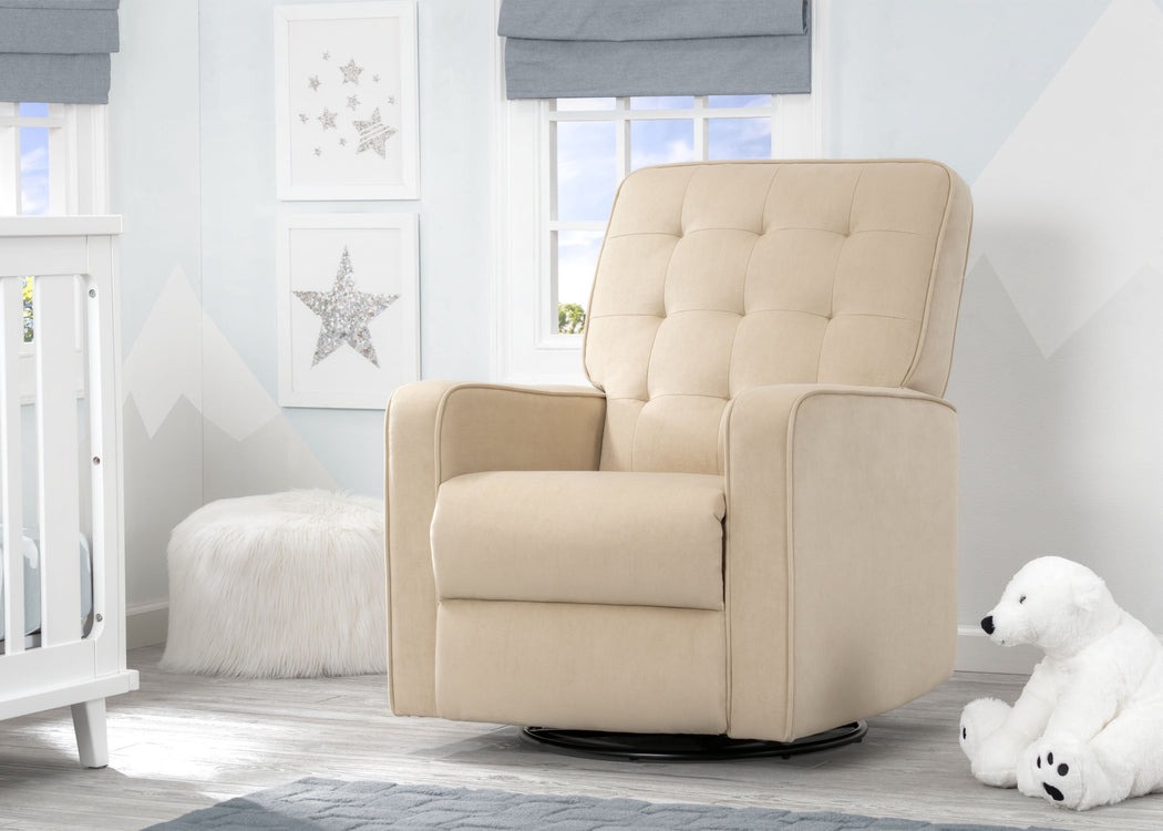 Delta Children Sisal (727) Graham Nursery Glider Swivel Recliner, Room View