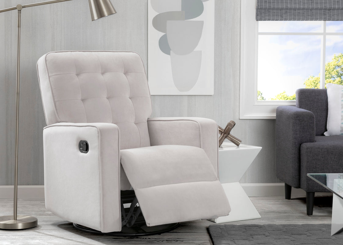 Delta Home Linen (150) Grant Glider Swivel Recliner, Room Reclined View