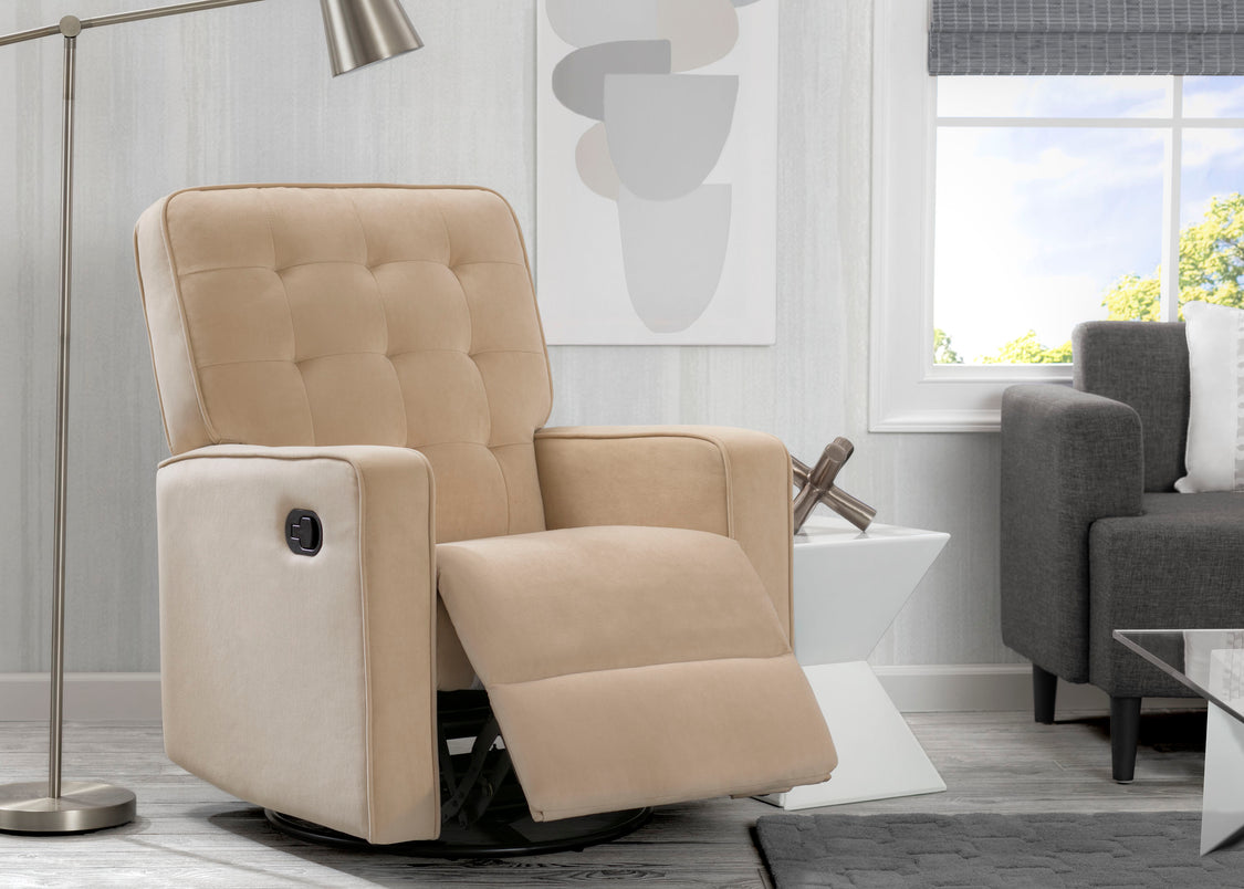 Delta Home Sisal (727) Grant Glider Swivel Recliner, Home Reclined View