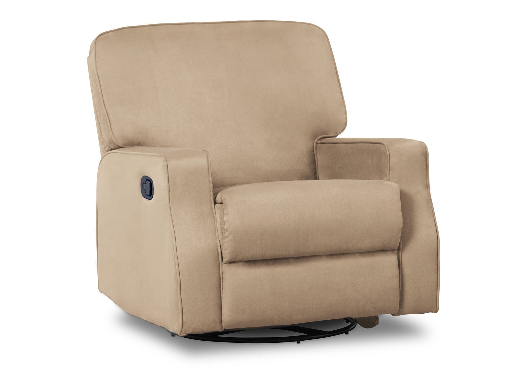 Delta Children Beige (276) Carson Nursery Recliner Swivel Glider Chair (W3520210C), Silo Side, a2a
