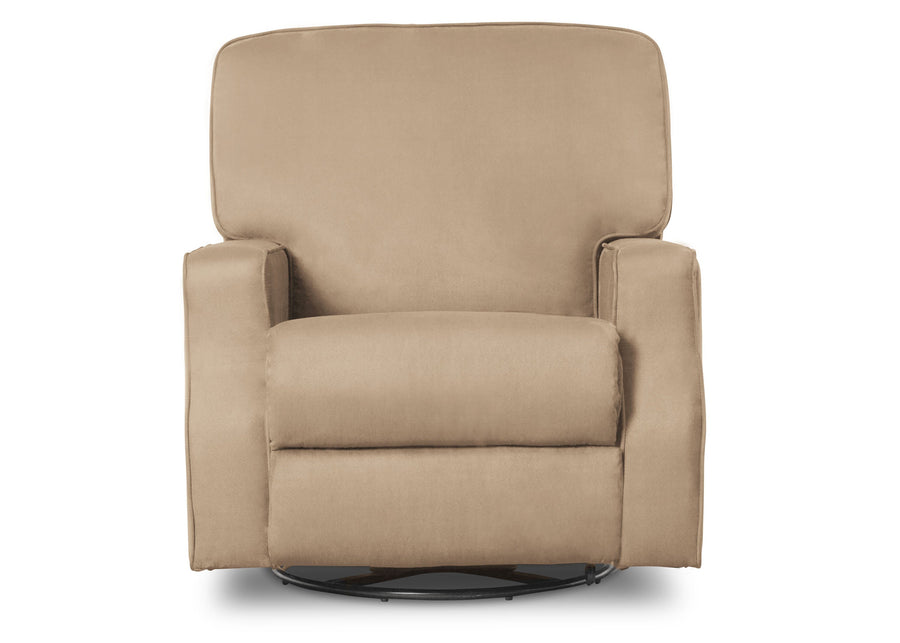 Delta Children Beige (276) Charlie Nursery Recliner Swivel Glider Chair (W2520210C), Silo Front, a3a 2-Charlie Nursery Recliner Swivel Glider Chair