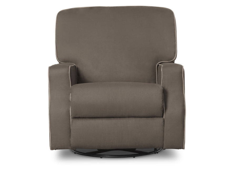 Graphite with Dove Grey (944) 8-Charlie Nursery Recliner Swivel Glider Chair