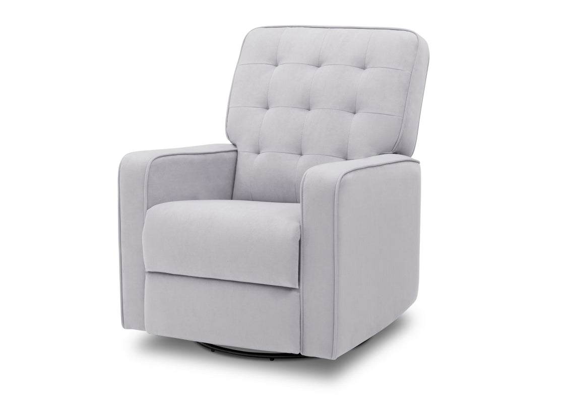 Delta Children Linen (150) Garrison Nursery Glider Swivel Recliner, Left Silo View