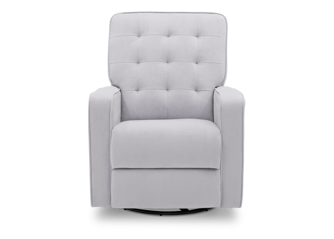 Delta Children Linen (150) Garrison Nursery Glider Swivel Recliner, Front Silo View