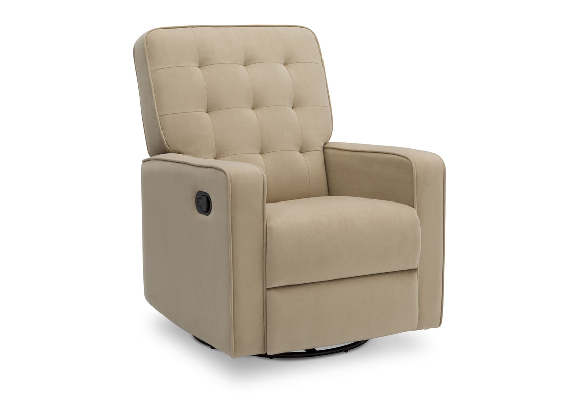 Delta Children Sisal (727) Garrison Nursery Glider Swivel Recliner, Right Silo View