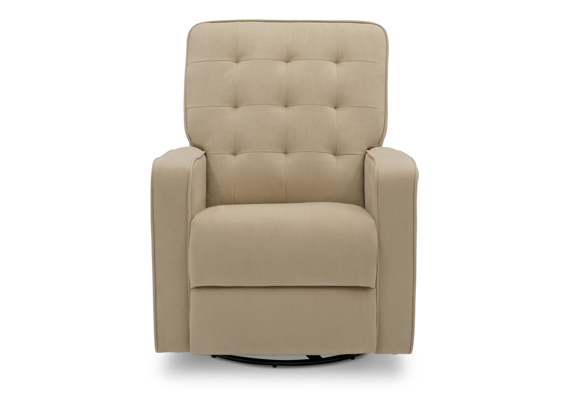 Delta Children Sisal (727) Garrison Nursery Glider Swivel Recliner, Front Silo View