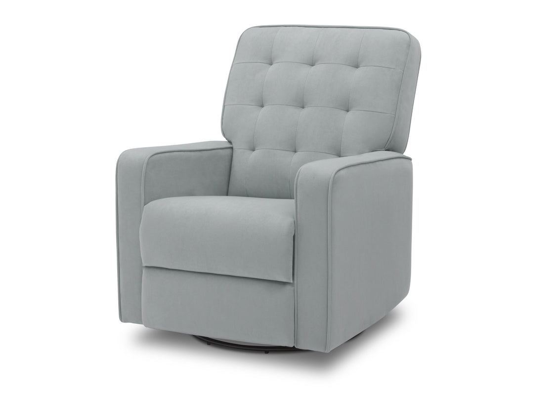Delta Children Mist (934) Garrison Nursery Glider Swivel Recliner, Left Silo View