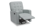 Delta Children Mist (934) Graham Nursery Glider Swivel Recliner, Right Reclined Silo View 19-Graham Nursery Glider Swivel Recliner Featuring LiveSmart Fabric by Culp