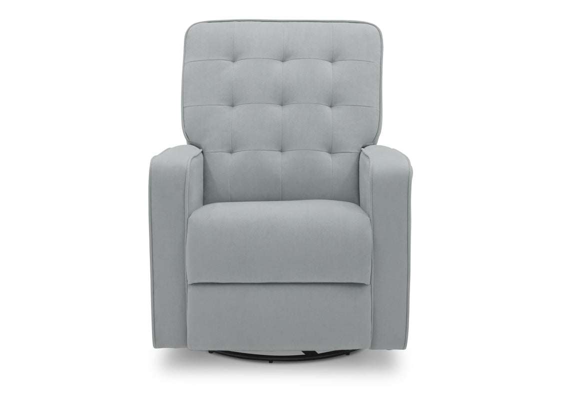 Delta Children Mist (934) Garrison Nursery Glider Swivel Recliner, Front Silo View