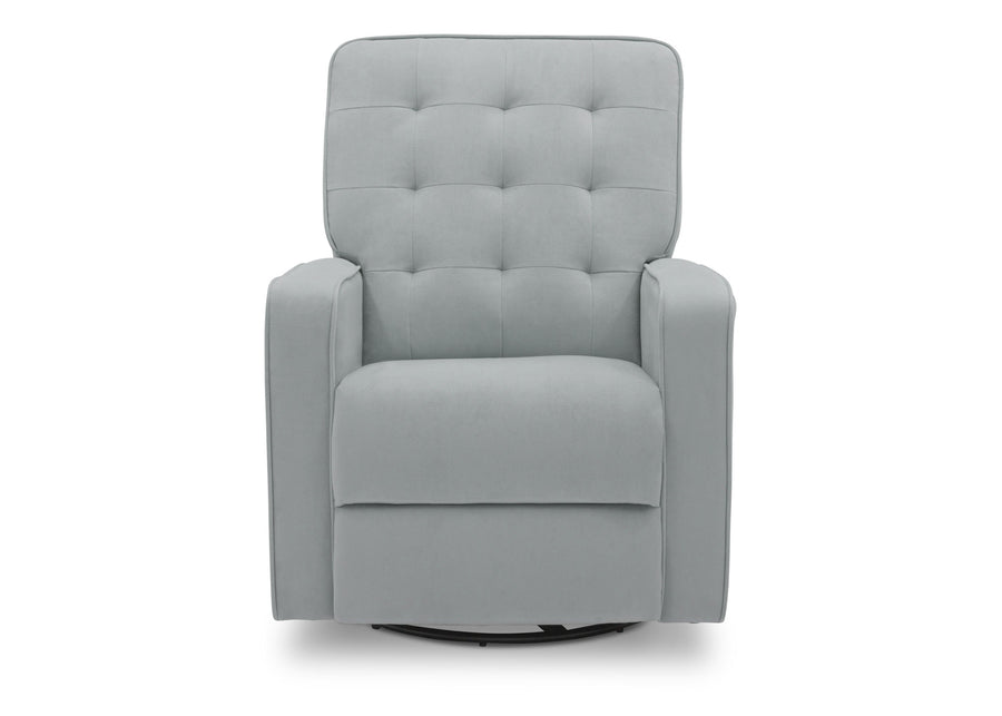 Delta Children Mist (934) Graham Nursery Glider Swivel Recliner, Front Silo View 23-Graham Nursery Glider Swivel Recliner Featuring LiveSmart Fabric by Culp