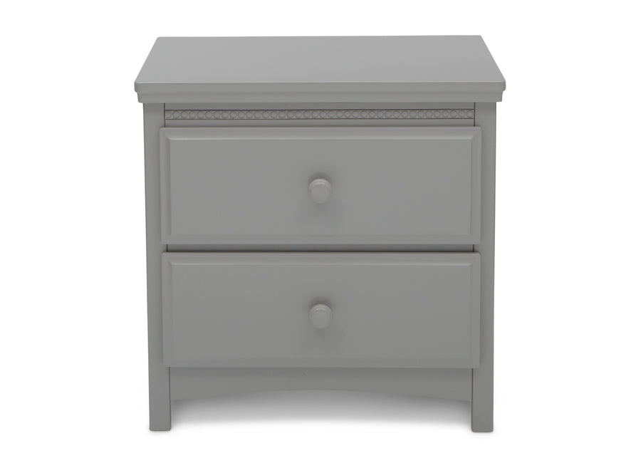 Delta Children Grey (026) Emerson Nightstand, Front Silo View 2-Emerson Nightstand