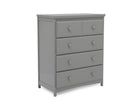 Delta Children Grey (026) Emerson 4 Drawer Chest, Right Silo View 3-Emerson 4 Drawer Chest