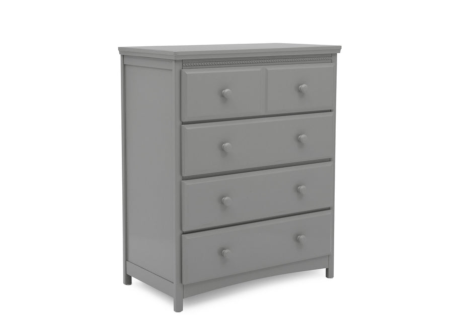 Delta Children Grey (026) Emerson 4 Drawer Chest, Right Silo View 3-Emerson 4 Drawer Chest