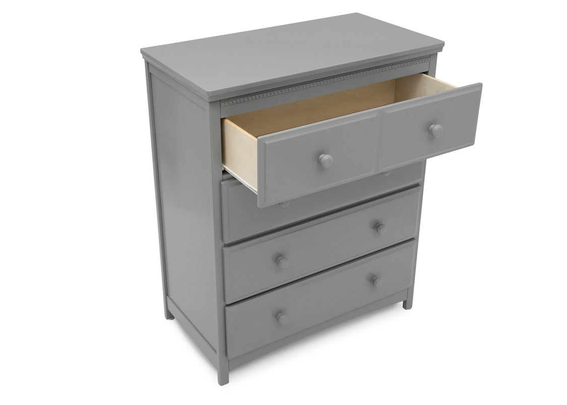 Delta Children Grey (026) Emerson 4 Drawer Chest, Open Drawer View