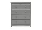 Delta Children Grey (026) Emerson 4 Drawer Chest, Front Silo View 2-Emerson 4 Drawer Chest