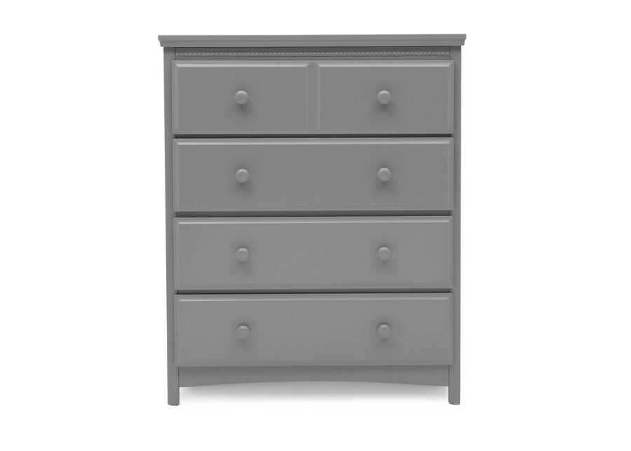 Delta Children Grey (026) Emerson 4 Drawer Chest, Front Silo View 2-Emerson 4 Drawer Chest