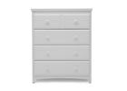 Delta Children Bianca White (130) Emerson 4 Drawer Chest, Front Silo View 6-Emerson 4 Drawer Chest