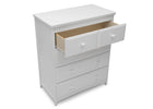 Delta Children Bianca White (130) Emerson 4 Drawer Chest, Open Drawer View 8-Emerson 4 Drawer Chest
