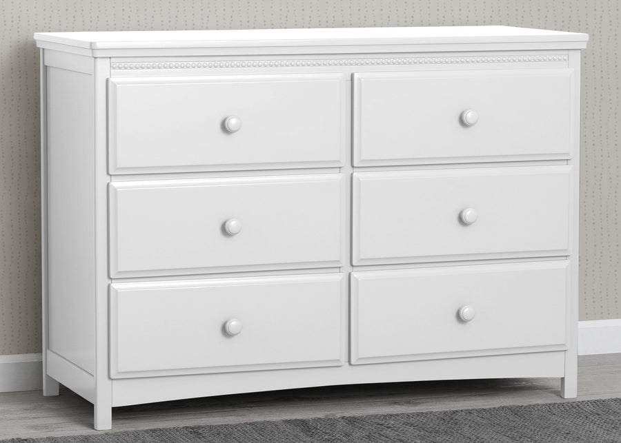 Bianca White (130) 6-Emerson 6 Drawer Dresser
