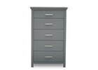 Simmons Kids Charcoal Grey (029) Avery 5 Drawer Chest, Front Silo View 3-Avery 5 Drawer Chest
