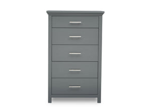 Simmons Kids Charcoal Grey (029) Avery 5 Drawer Chest, Front Silo View 3