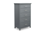 Simmons Kids Charcoal Grey (029) Avery 5 Drawer Chest, Right Silo View 4-Avery 5 Drawer Chest
