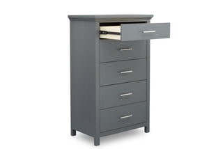 Simmons Kids Charcoal Grey (029) Avery 5 Drawer Chest, Right Silo Open Drawer View 5