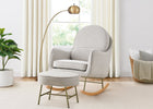 Limestone with Melted Bronze & Natural (1419) 2-Ella Rocker & Ottoman with LiveSmart Evolve Fabric