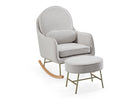 Limestone with Melted Bronze & Natural (1419) 3-Ella Rocker & Ottoman with LiveSmart Evolve Fabric