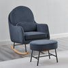 YourPick: Slate Blue with Black & Natural (1421) 9-Ella Rocker & Ottoman with LiveSmart Evolve Fabric