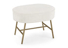 Ivory with Melted Bronze (789) 3-Ella Ottoman with LiveSmart Evolve Fabric