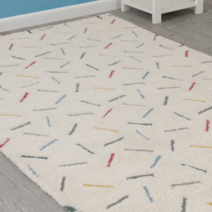Sprinkles Rug Colored Sprinkles Hand-Tufted 100% Wool Area Rug 5x8 - Delta Children