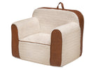 Cream Sherpa with Brown Leather (5047) 4-Cozee Sherpa and Faux Leather Chair for Kids