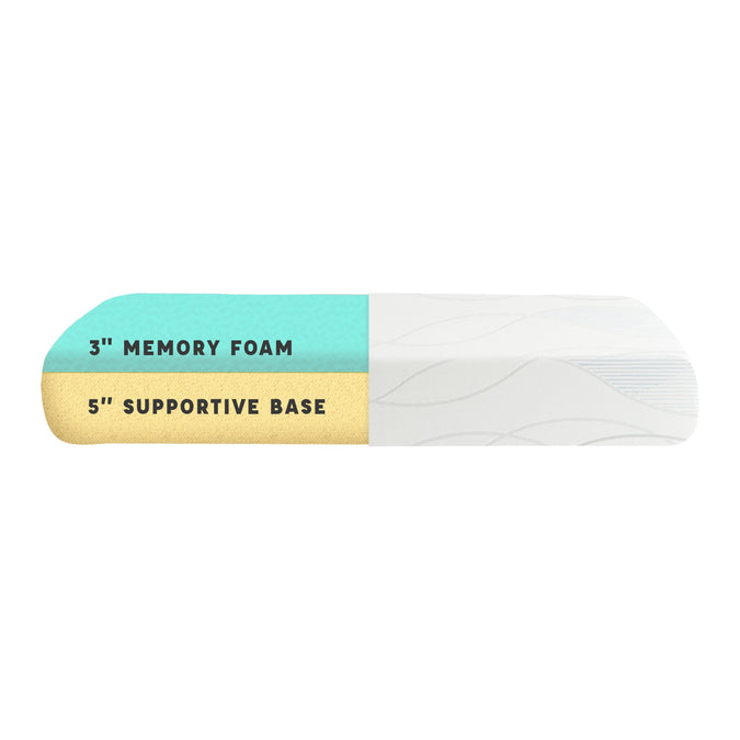 BeautySleep KIDS Acadia 8-inch Twin Memory Foam Mattress (T80200-1500) 1-Luxury 8-inch Memory Foam Mattress