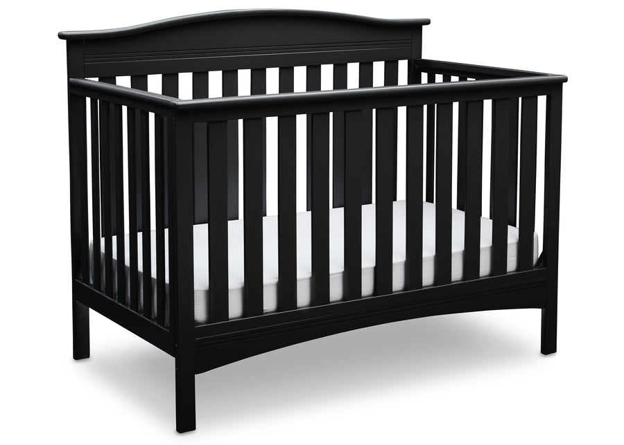 Black (001) 3-Baker 4-in-1 Convertible Crib