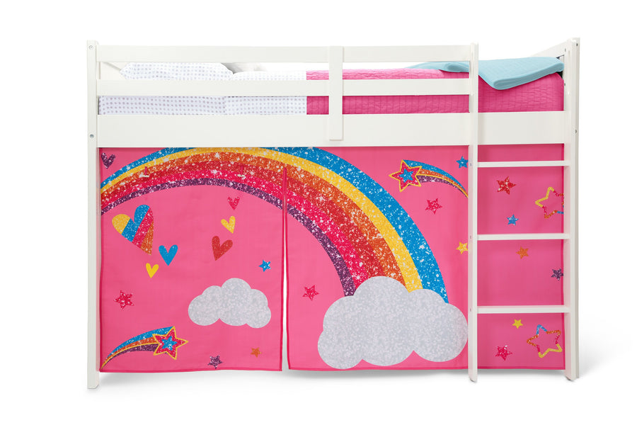 DCB: Jojo Siwa (1126) 4-JoJo Siwa Loft Bed Tent - Curtain Set for Twin Loft Bed (Bed Sold Separately)