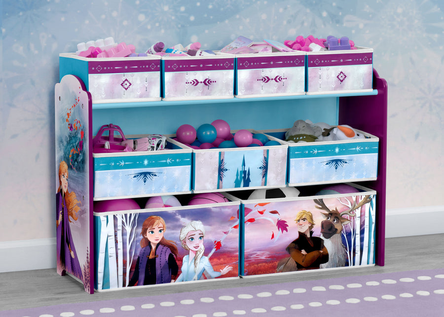 Frozen 2 (1097) 1-Frozen Deluxe 9 Bin Design and Store Toy Organizer
