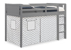 DCB: Grey Chevron (1049) 7-Bed Tent - Curtain Set for Twin Loft or Bunk Bed (Bed Sold Separately)
