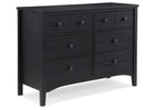 Textured Midnight Grey (1347) 3-Farmhouse 6 Drawer Dresser