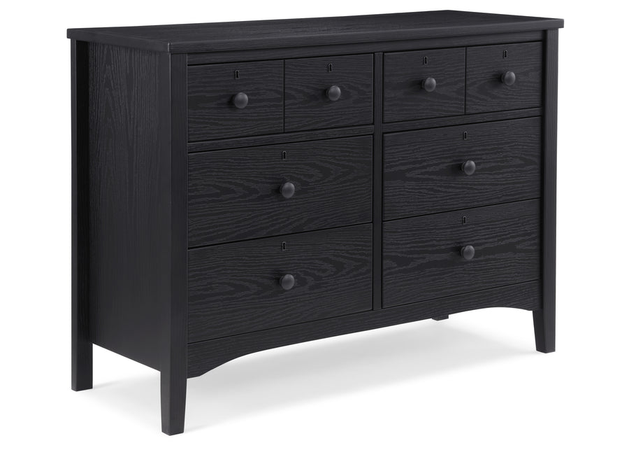Textured Midnight Grey (1347) 3-Farmhouse 6 Drawer Dresser