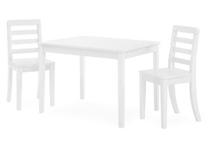 Bianca White (130) 8-Gateway Table & 2 Chair Set