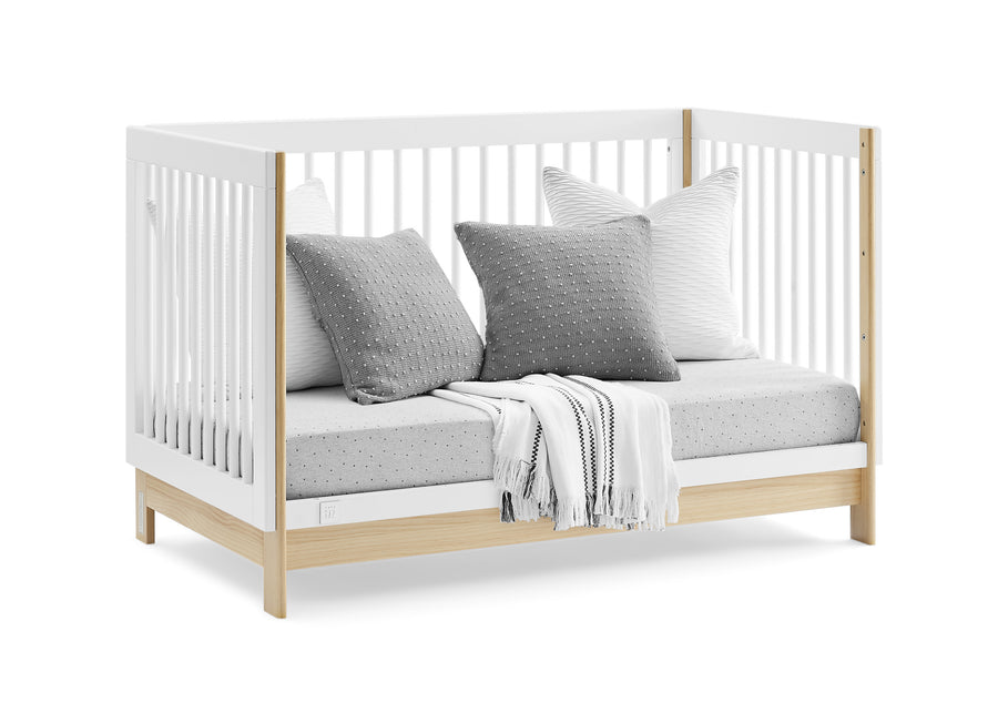Bianca White with Natural (123) 13-babyGap Tate 4-in-1 Convertible Crib