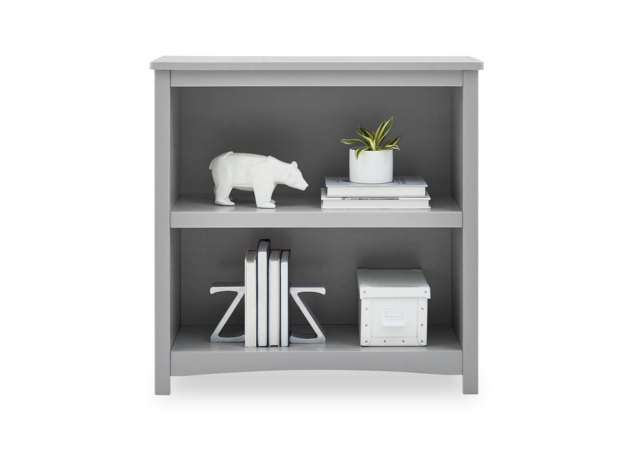 Grey (026) 2-Universal 2-Shelf Bookcase