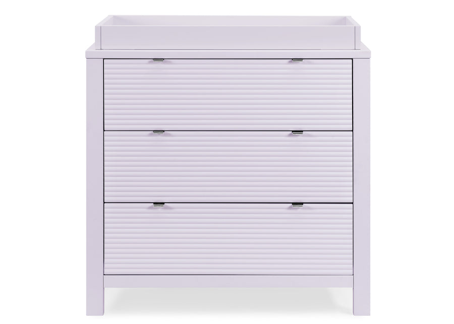 Lilac (539) 9-Cassie 3 Drawer Dresser with Changing Top