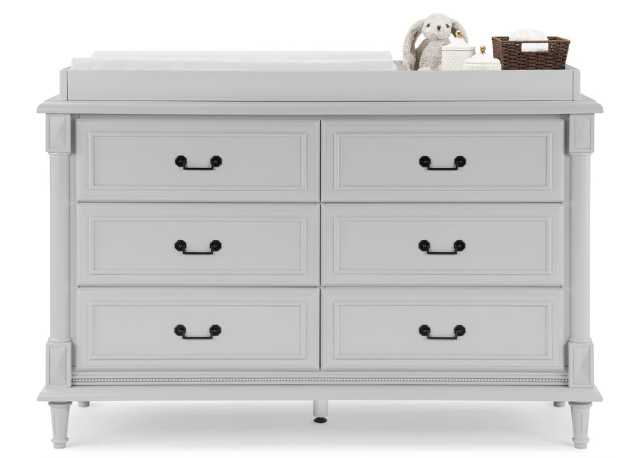 DCB: Moonstruck Grey (1351) 2-Juliette 6 Drawer Dresser with Changing Top